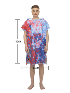 Serviette <span class=keywords><strong>de</strong></span> <span class=keywords><strong>bain</strong></span> en microfibre à séchage rapide <span class=keywords><strong>Poncho</strong></span> avec capuche Peignoir <span class=keywords><strong>adulte</strong></span> portable pour hommes femmes pour la natation et la plage Voyage-Friendly - Product Image 2