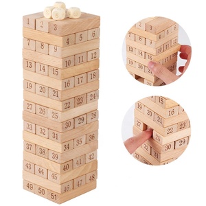 Torre impilabile in legno per bambini 51 pezzi blocchi di costruzione con cifre firmate per bambini - Product Image 2