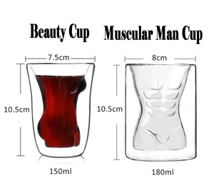 Verres à whisky à double paroi pour femme nue, verres à vin, verres à lait pour <span class=keywords><strong>homme</strong></span> musclé, tasse à café - Product Image 4