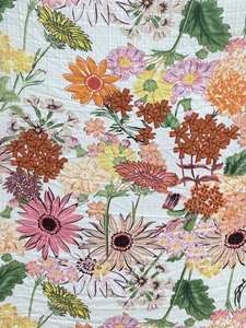 Flores florescendo em profusão impresso compartimento secreto 95% poliester5 % Spandex tecido crepe Chiffon Georgette em estoque - Product Image 4