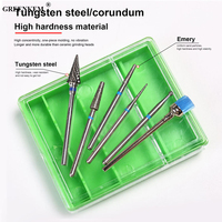 Kit de forets à ongles en acier au tungstène et diamant pour manucure et pédicure – Outils pour retirer, polir et façonner les ongles