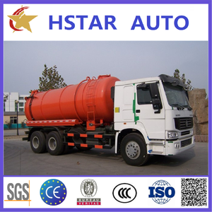 Howo 4X2 6 roues 8000L véhicule de rinçage des égouts 2025 camion de nettoyage de rue 190HP camions-citernes sous vide à vendre - Product Image 3