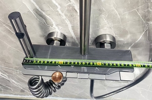 Moderno scaldabagno termostatico a parete in ottone 1/1 lucido Set doccia bagno cromato morbido - Product Image 3