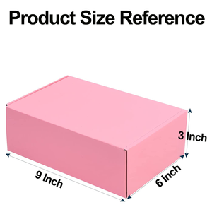 Vente directe d'usine, boîtes d'expédition en carton ondulé rose recyclables de 9*6*3 pouces pour les petites entreprises - Product Image 3