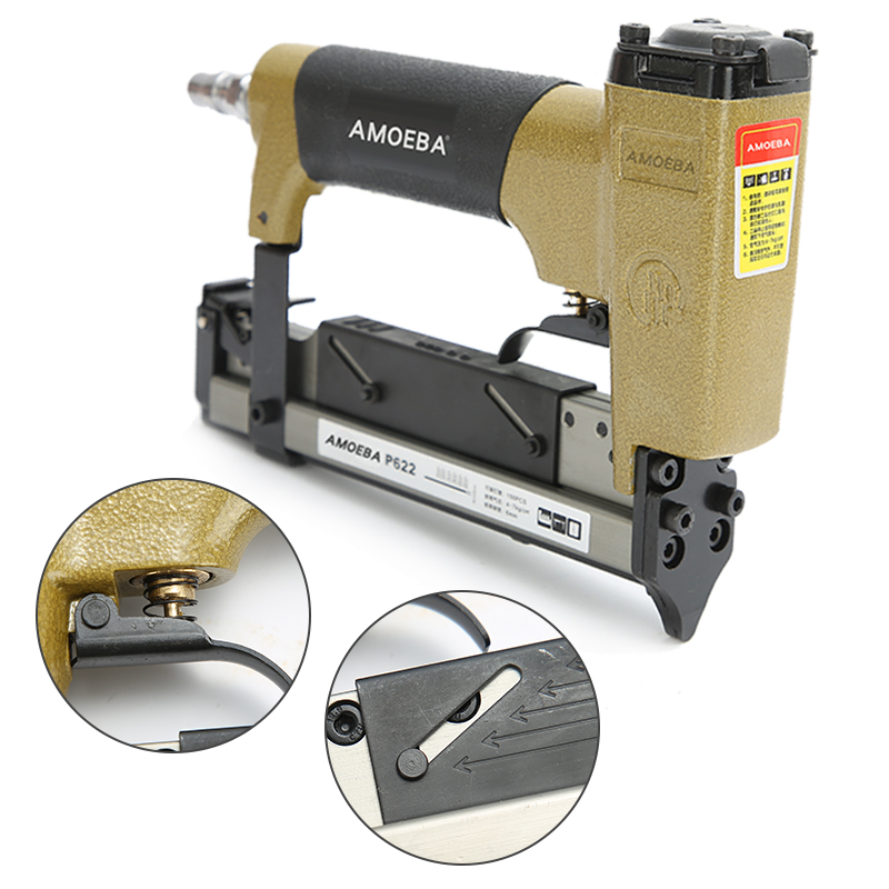 Portable Air Nail Gun Pneumatic Stapler Nail Gun Air Nail Gun Package Rubber Anti-slip Handle