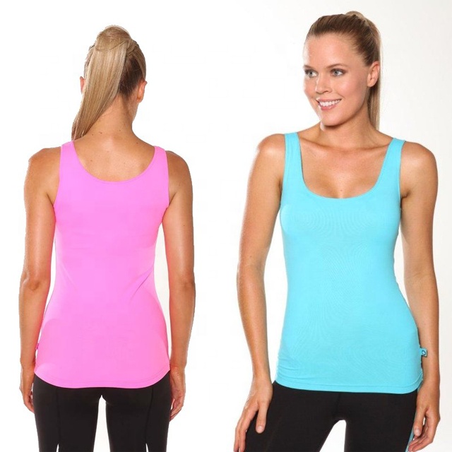 Yoga Tank Tops for Women Lightweight High Performance Sport Vest Top Four-Way Stretch Moisture Wicking Running Workout Shirt