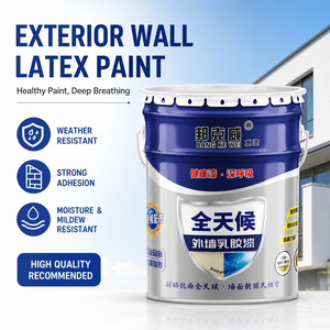 Exterior Emulsion <b>Paint</b> Waterproof Latex Wall <b>Coating</b> Eco Friendly Outdoor Building <b>Paint</b> Crack Resistant Exterior Wall Finish - Product Image 1