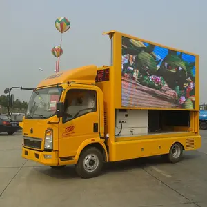 Trucks Prices China SINOTRUK HOWO Wholesale P8 Digital Trucks Advertising Display Screen Signs LED Mobile Billboard China Stage Other Truck For Sale