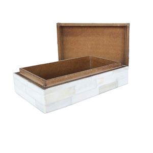 Boîte à bijoux personnalisée de luxe en résine et incrustation d'os antiques faite à la main avec modèle de modélisation à la main-Boîte-cadeau en gros - Product Image 1