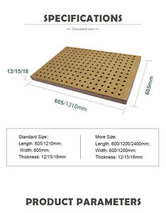 GoodSound Panneaux acoustiques Système de matériaux insonorisants en bois perforé Placage de panneaux MDF en bois de chêne pour cinéma maison - Product Image 6