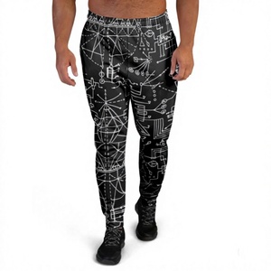 Pantalones de chándal rectos para hombre en blanco al por mayor Pantalones deportivos para hombre de alta calidad 350g para ropa informal trotar actividades atléticas - Product Image 1