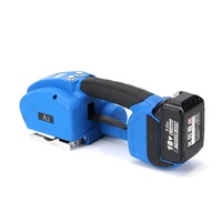 Herramienta de Flejado Portátil de PP/PET, Flejadora Manual para Palés y Cartones, Eléctrica, Semiautomática, a Batería