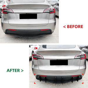 Modèle <span class=keywords><strong>Y</strong></span> noir brillant ABS diffuseur de pare-chocs arrière séparateur de diffuseur de lèvre arrière pour Tesla modèle <span class=keywords><strong>Y</strong></span> 2019 + accessoires de voiture - Product Image 2
