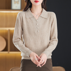 Áo khoác <span class=keywords><strong>cardigan</strong></span> dệt kim nữ cổ V dáng rộng tay dài, kiểu mới 2026, chất liệu trơn, phong cách thường ngày, thích hợp mặc đi làm, nhận đặt hàng OEM ODM - Product Image 5