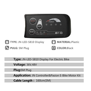 JN S810发光二极管显示器电动自行车防水5pin SM 24V 36v电动自行车屏幕Ebike配件电动自行车零件 - Product Image 6