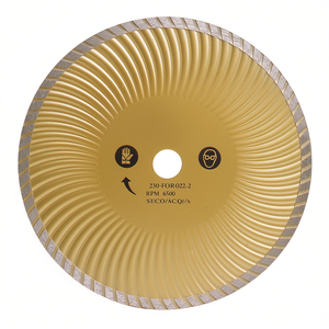 Disque diamanté ventilé Fervi Turbo 230 mm pour la découpe du béton et de la pierre - Product Image 2