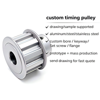 T10 Timing Pulley Aluminium Alloy 32 Gigi Lebar 25mm OEM Penggunaan Industri Aluminium/Baja Diterapkan pada Mesin Pengemasan, Lengan Robot