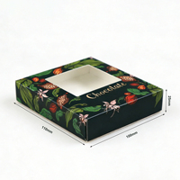 Boîte d'emballage de chocolat de luxe de haute qualité avec fenêtre, impression écologique recyclable, logo