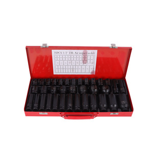 Hex <b>Socket</b> Set 1/2 In Chromium Vanadium Steel Pneumatic Repair Tool Kit For Mechanical Repair - Product Image 4