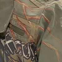 Veste bomber en toile délavée à imprimé graffiti streetwear pour homme, fabrication OEM en gros