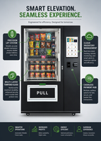 Distributeur automatique intelligent MOVA pour snacks et boissons, idéal pour articles fragiles, hôpitaux, bureaux, vente en gros