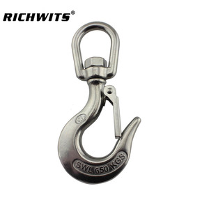 Anneau de levage en acier inoxydable 3/16 pouces <span class=keywords><strong>avec</strong></span> loquet de sécurité pivotant pour grue - Product Image 1