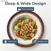 Assiette Moderne en Céramique Écologique Jetable à Bord Large pour Pâtes, Soupes et Salades – Fourniture de Vaisselle pour Restaurants et Hôtels (Vente en Gros)