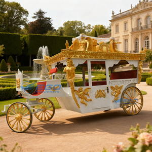 Carruaje Eléctrico Real de Cenicienta para Bodas y Turismo, Modelo Escultura Dorada 2026 - Product Image 3