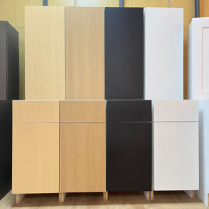 American kích thước tiêu chuẩn phong cách phẳng RTA Chất lượng cao nhà bếp nhỏ tủ gỗ bao gồm ngăn kéo trượt bản lề Acrylic căn hộ - Product Image 1