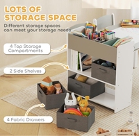 Ensemble de chaises de bureau d'étude pour enfants Offre Spéciale Matériel d'apprentissage Table de rangement de jouets Table et chaise pour tout-petits avec bibliothèque