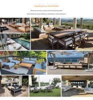 Ensemble table et chaises en métal contemporain, durable, imperméable, pour extérieur, avec plateau carré, vente en gros d'usine, fabricant et fournisseur sur mesure
