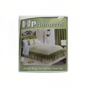 Juego de Sábanas Primavera Orient King Size con Volantes Florales, Estilo Clásico, Ropa de Cama para el Hogar, 4 Piezas - Product Image 1