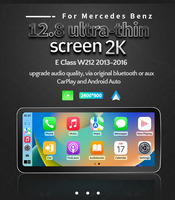 Écran tactile Linux 12,8'' sans fil CarPlay Android Auto pour Mercedes-Benz Classe E W212 2013-2016