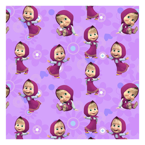 Tela de Algodón 100% con Estampado Digital Personalizado de Dibujos Animados de Niñas y Osos, Popular en Tiendas de Fábrica, para Prendas de Vestir - Product Image 3