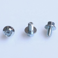 Boulons à tête hexagonale crantée M5 M6 M8 M10 M12 M16 métriques/im impériales, zingués bleu-blanc, pour assemblage industriel lourd automobile
