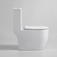 Nuevo Modelo de Inodoro de Piso con Ahorro de Agua de 4.5 L, Descarga Silenciosa, Tornado y Vórtice Invisibles, Inodoro de Una Pieza