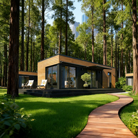 Préfabriqué Portable Minuscule Luxe Mobile Trois/Deux Chambres Maison Conteneur Préfabriqué Structure en Acier Léger Modulaire Villa Préfabriquée