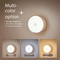 Lampe murale LED rechargeable sans fil à détecteur de mouvement magnétique, adhésive, pour couloir, escalier, hôtel, style contemporain, blanc
