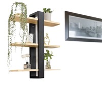 Étagère murale en bois à 3 niveaux pour chambre à coucher, salon, bureau, salle de bain, décoration intérieure