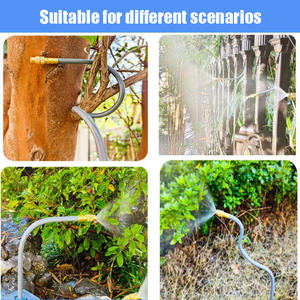 Kit d'atomisation universel pour tête de pulvérisation, 10 m, gris, en plastique PE et laiton, pour système d'irrigation de jardin, ensemble de buses à connexion rapide - Product Image 3