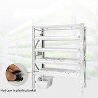Grand système hydroponique vertical pour culture intérieure avec éclairage LED à économie d'eau en PP de qualité alimentaire pour micro-légumes et semis