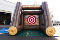 Jeu de lancer de hache gonflable interactif de carnaval à prix d'usine, jeu de tir interactif, lancer de bûcheron individuel, certifié CE, en PVC