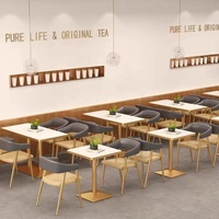 Ensemble de table à manger de haute qualité OEM ODM, durable, en bois massif, pour hôtel, restauration, maison, cuisine commerciale, restaurant