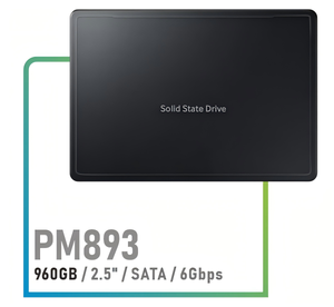 PM893 960GB 2.5 นิ้ว SATA โซลิดสเตทไดรฟ์ SSD 6Gbps หน่วยความจำภายในสำหรับเซิร์ฟเวอร์องค์กร MZ7L3960HCJR-00B7C SSD - Product Image 1
