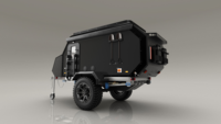 Kinlife Nouvelle remorque de voyage en aluminium 4x4 Petit camping-car avec randonnée pour aventures en plein air Tente Camping
