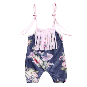 Baju monyet bayi perempuan lucu, pakaian katun baju monyet bayi baru lahir Bodysuit balita Jumpsuit musim panas pakaian bayi perempuan tanpa lengan - Product Image 1