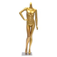 Goldene Fiberglas-Ganzkörper-Schaufensterpuppe für Unterwäsche-Laden-Requisiten zur Kleiderpräsentation, BH- und Slip-Präsentation