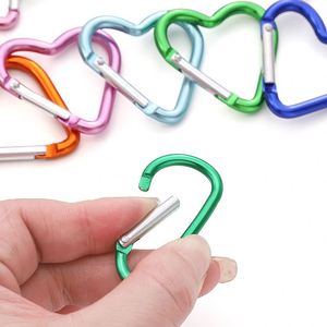 Porte-clés en alliage d'aluminium personnalisé avec anneau en D pour l'alpinisme en extérieur, pendentif étoile, cœur, os pour sacs, téléphones et accessoires DIY - Product Image 6