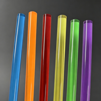 Barre ronde en PMMA extrudé industriel, barre ronde en acrylique transparente pour la production DIY et l'impression 3D