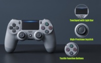 Control Remoto Inalámbrico P4 con Joystick, Barra de Luz de Función Completa, Vibración de Motor Dual, Giroscopio, Diseño Delgado para PS2, PC y Juegos Móviles